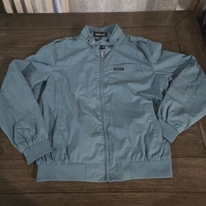 Members Only Teal Windbreaker Jacket